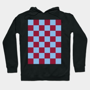 Claret and Blue Checkered Hoodie